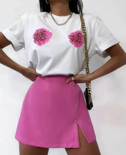 T-shirt Women Cotton Soft Short Sleeve 